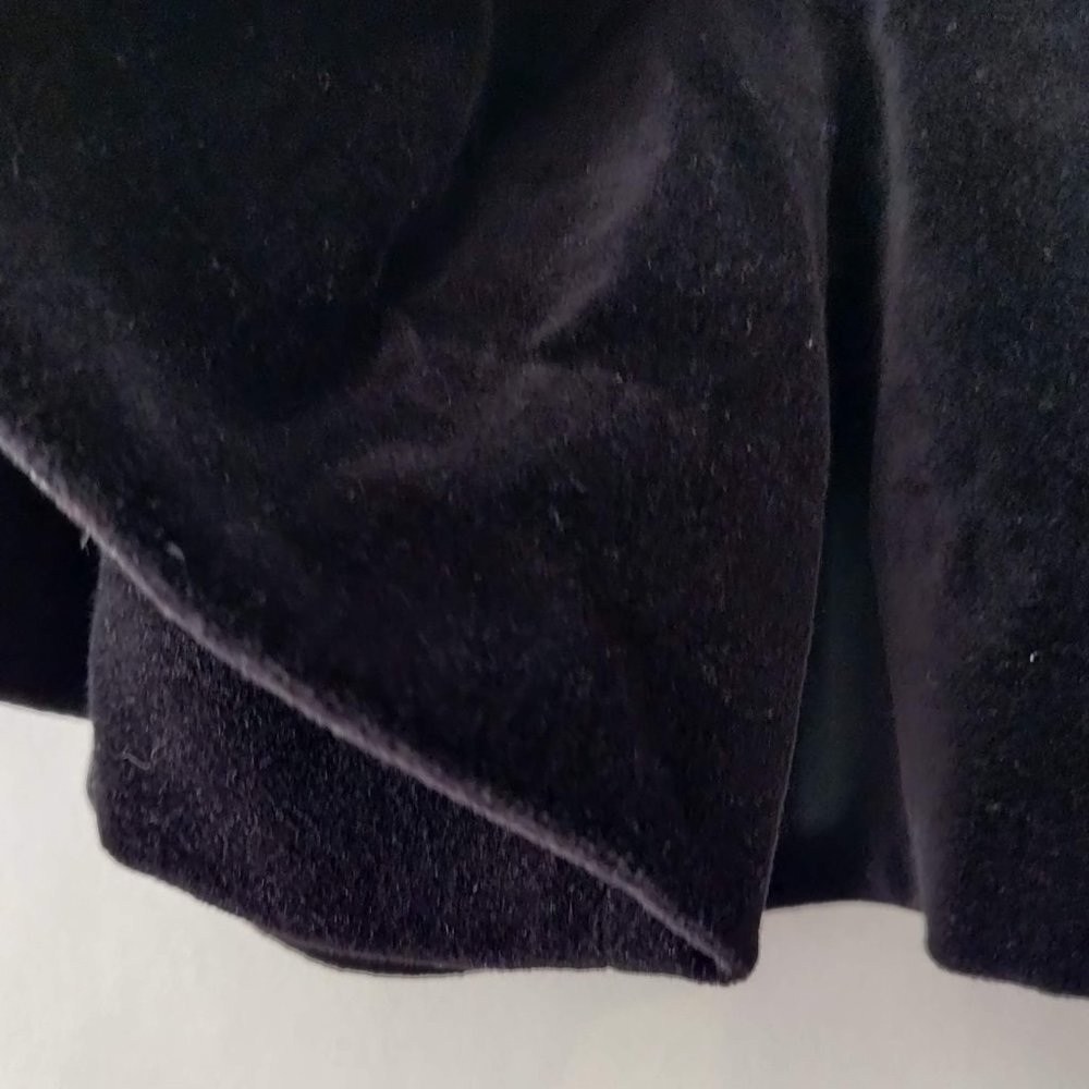 Zara Womens Black Velvet Embroidered Lady Floral Deer Wrap Skorts Skirt M - Picture 7 of 10